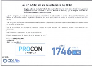 Cartaz procon carioca